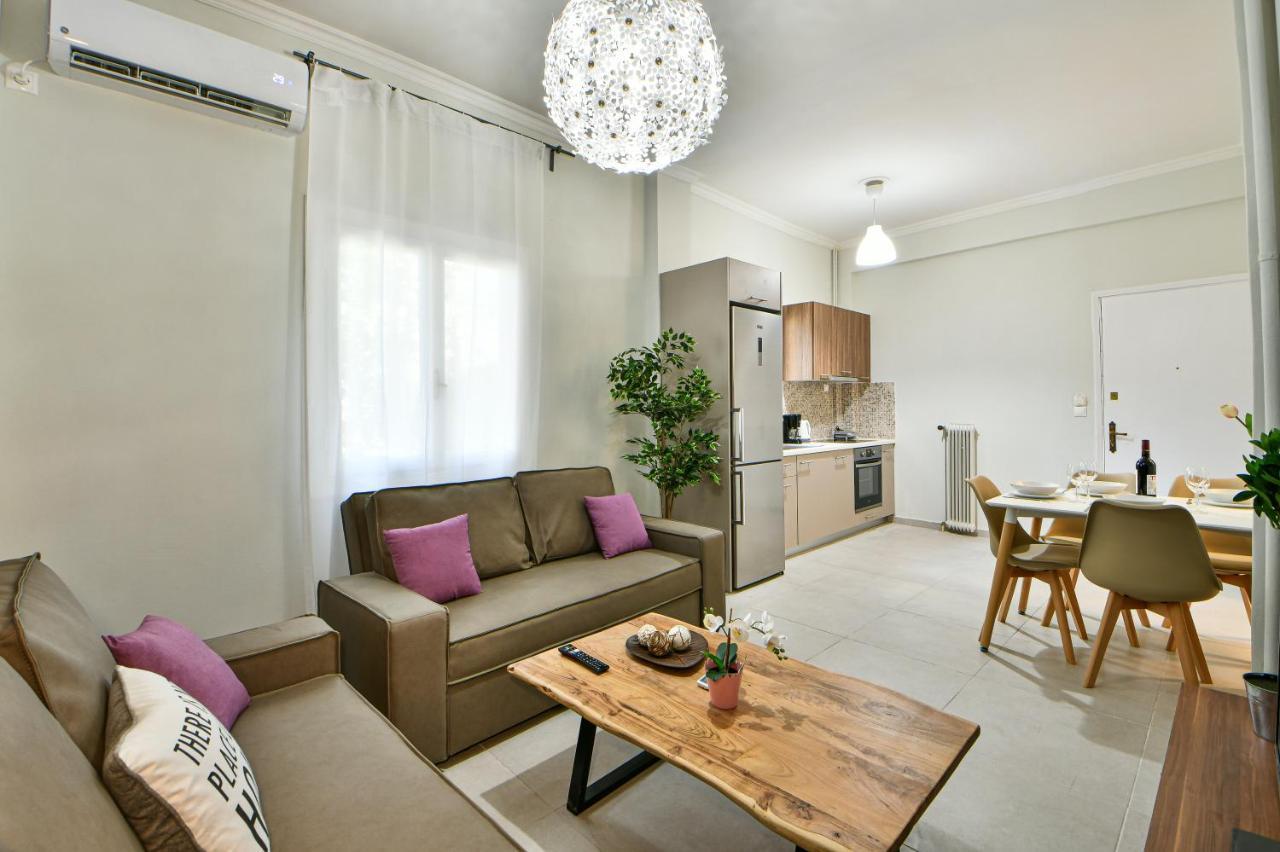 Fresh & Renovated Apartment Next To Metro Station Athén Kültér fotó